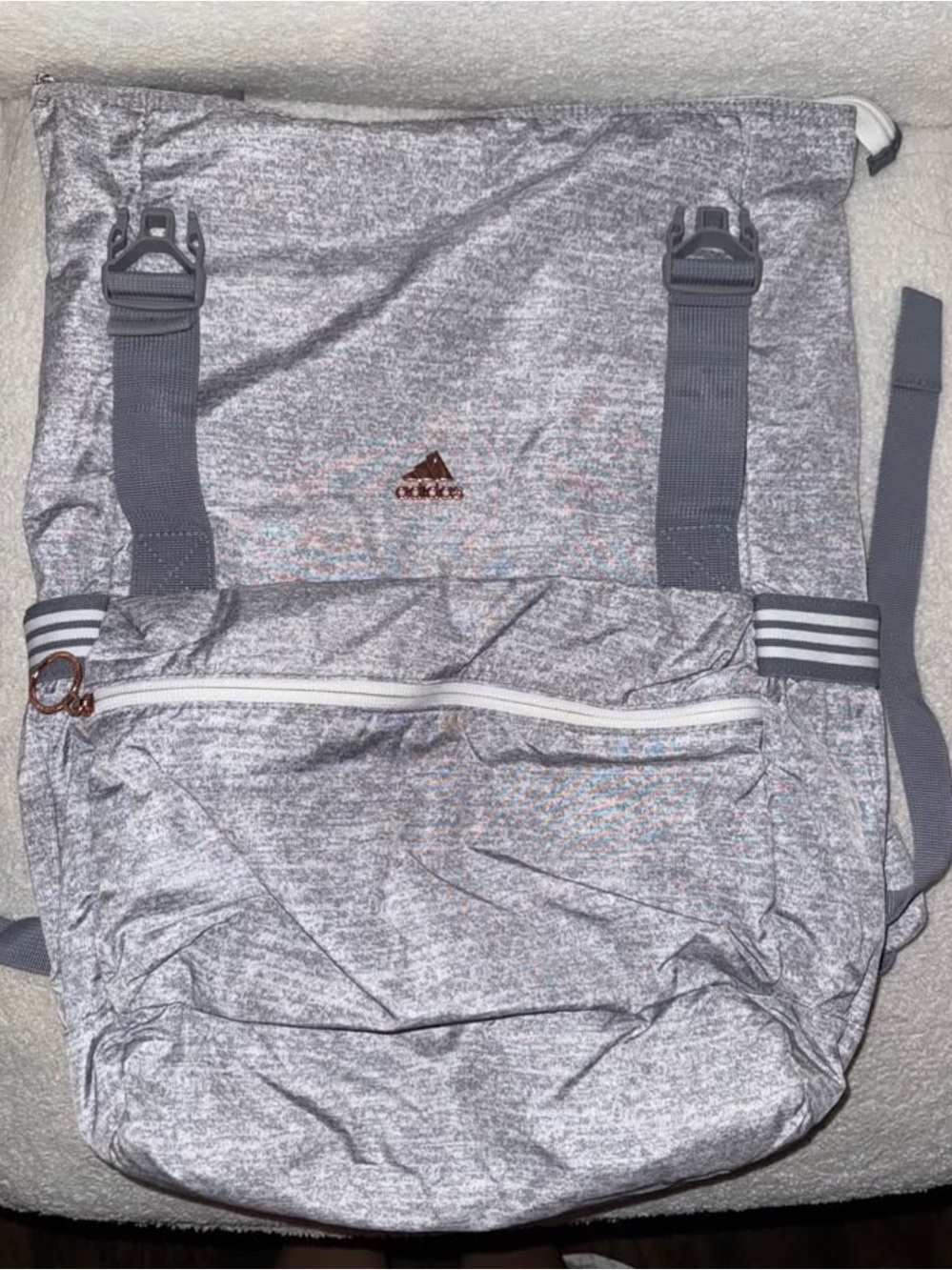 Adidas Gray Roll-Top Backpack